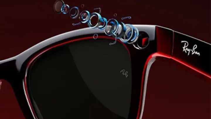 Meta Smart Glasses Users Question Missing Livestreaming Feature 6 Close-up of Ray-Ban Meta smart glasses front camera module