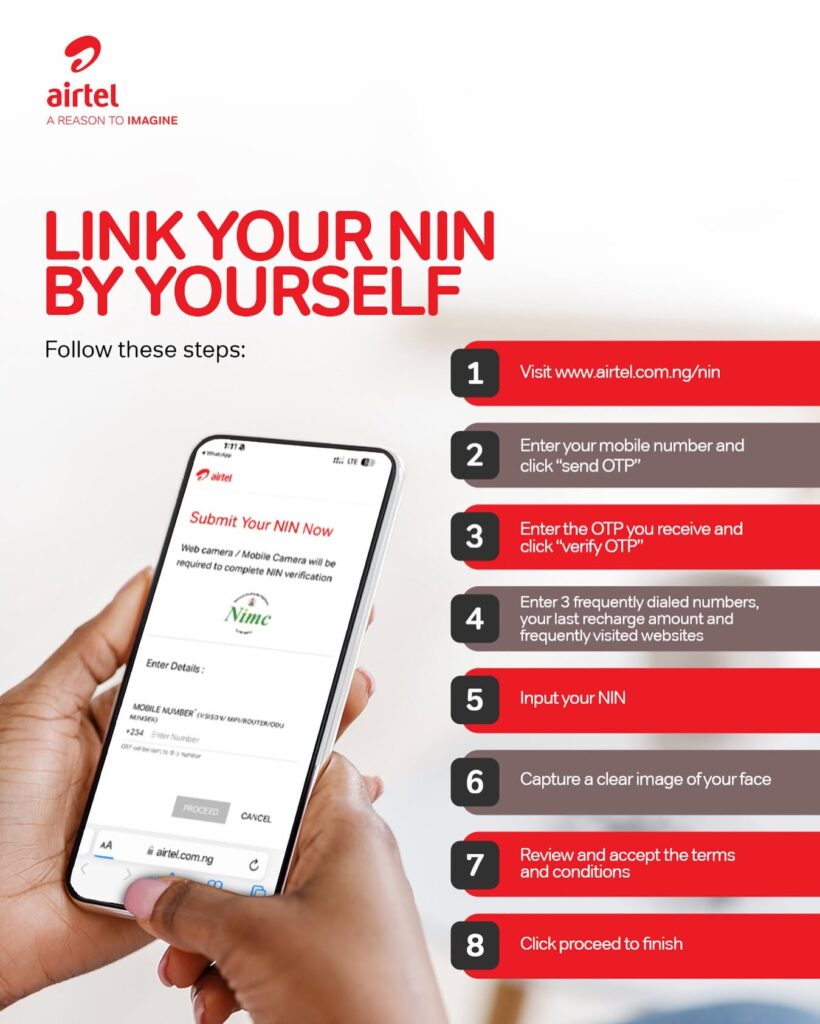 How to Link NIN to Airtel in Nigeria: Complete 2026 Step-by-Step Guide 6 How to link NIN to Airtel using USSD code