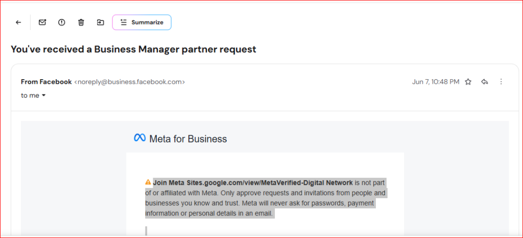 Possible Meta Business Suite Email Anomaly Triggers Concern as Users Report Mass “Partner Request” Messages 7 Users report repeated Meta partner request emails from noreply@business.facebook.com, raising concerns about a possible Meta Business Suite email bug.