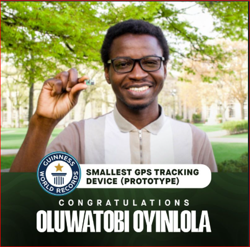 Nigerian Innovator Tobi Oyinlola Builds World’s Smallest GPS Tracker, Sets Guinness World Record 6 Nigerian Innovator Tobi Oyinlola Builds World’s Smallest GPS Tracker, Sets Guinness World Record