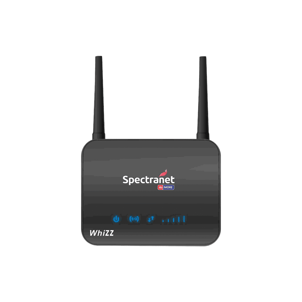 Spectranet wireless broadband router providing home internet in Lagos