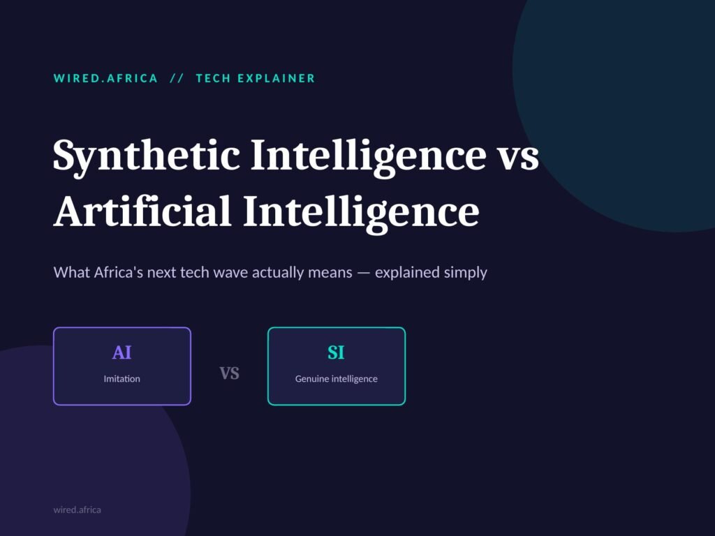 AI vs SI — two terms that sound alike but describe very different futures. (Graphic: WIRED Africa)
