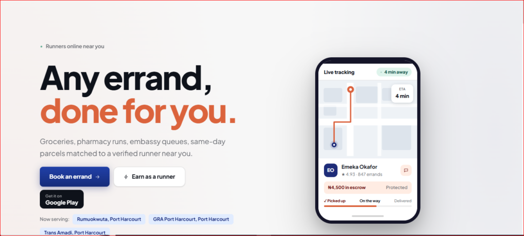 Run Errands Wants to Change How Nigerians Get Things Done, One Task at a Time 6 Run Errands Nigeria app helping users book an on-demand errand marketplace Nigeria service