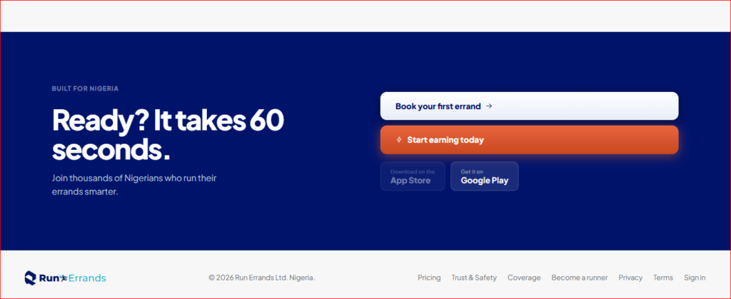 Run Errands Wants to Change How Nigerians Get Things Done, One Task at a Time 7 Escrow payment errand app screen showing Run Errands Nigeria transaction security