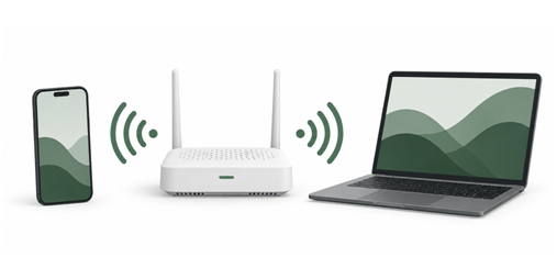 Illustration 3  Compare two devices on the same Wi-Fi connection.
