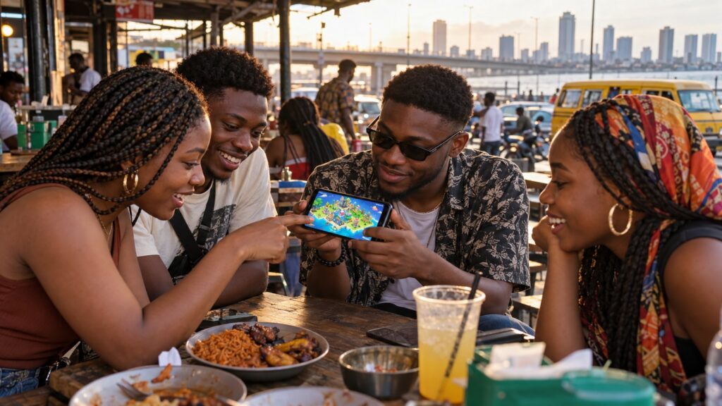 Lagos Life raises $500,000 as viral browser game attracts millions 6 Lago Life Games raises $500000 Young Nigerians explore a browser-based life simulation game on a smartphone in a Lagos cafe.